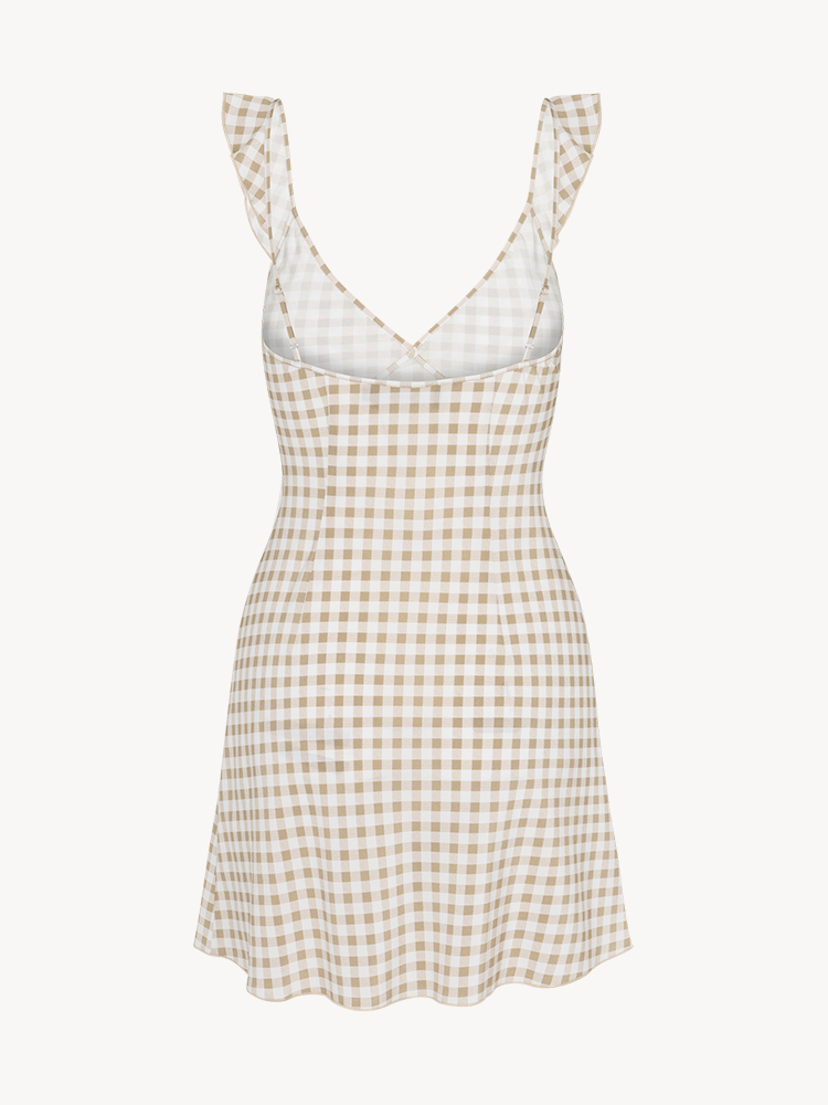 The Hazel - Tan Gingham