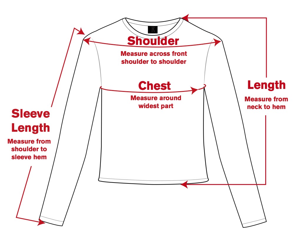 T-Shirt Size Guide  Shirt length guide, Sleeve length guide