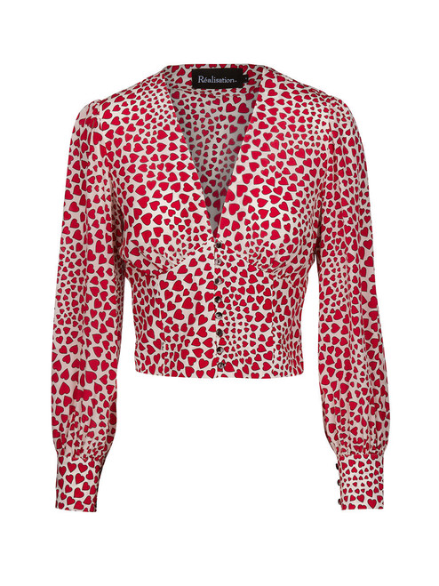 The Kaia Young Love Cropped Silk Shirt Realisation Par