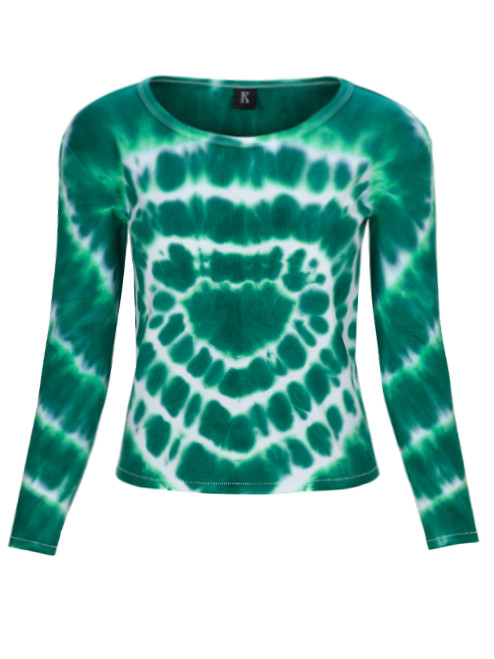 Heart Long Sleeve Tee | Green Vintage 