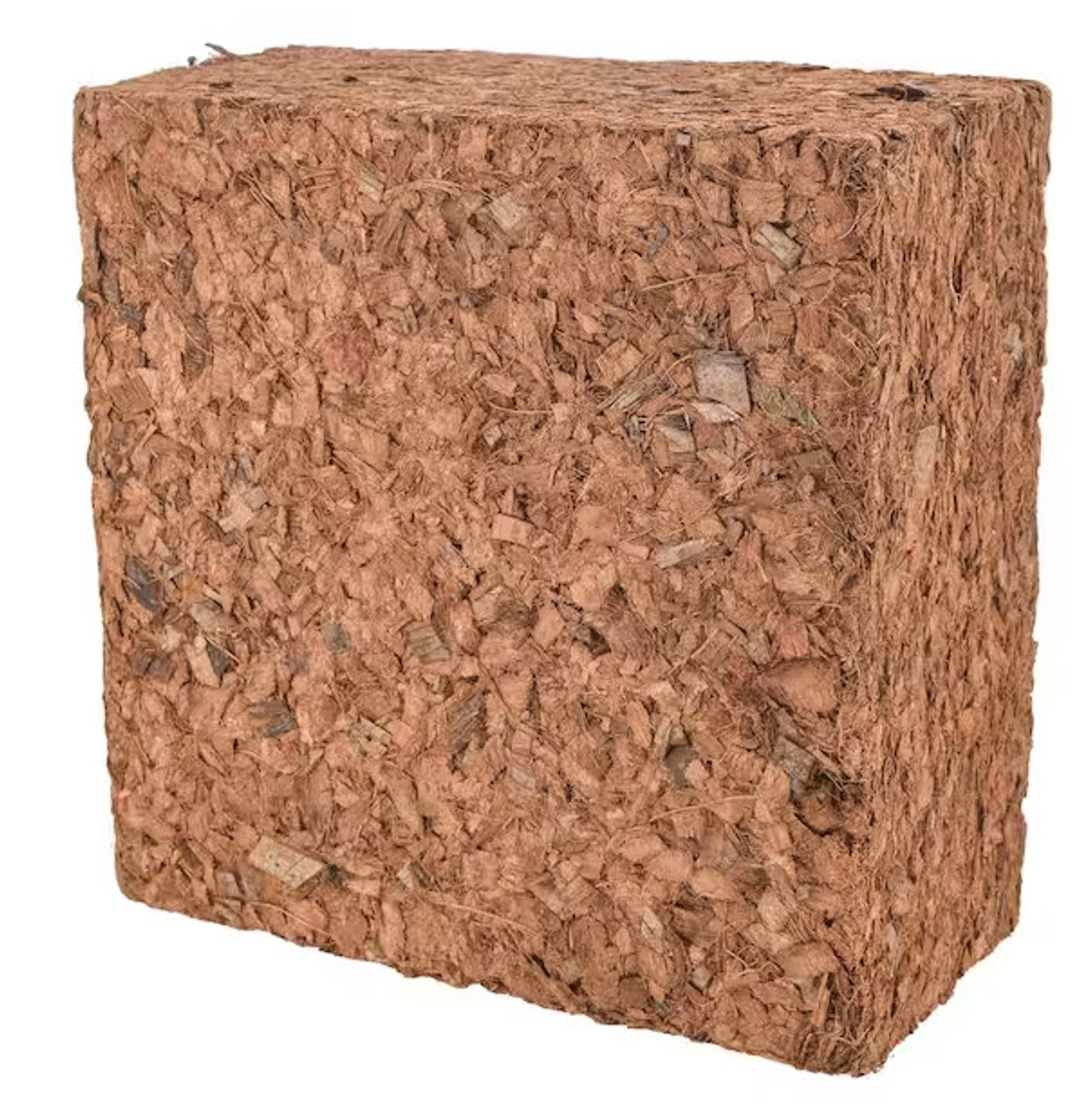 Coco chips compressed into a block