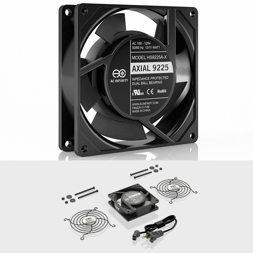 AXIAL 9225, 120V AC Muffin Cooling Fan, 92mm x 92mm x 25mm - AC