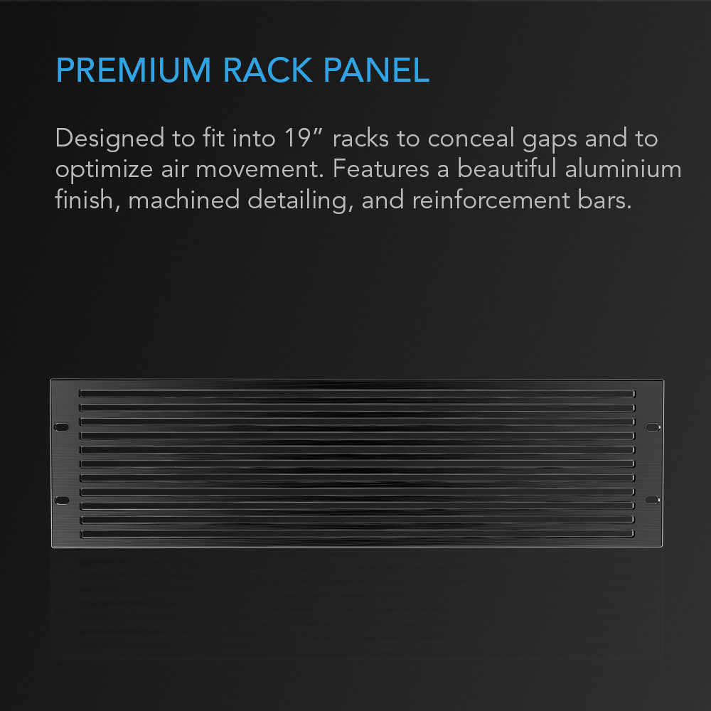 Anodized Aluminum Rack Panel Vented 3U | AC infinity