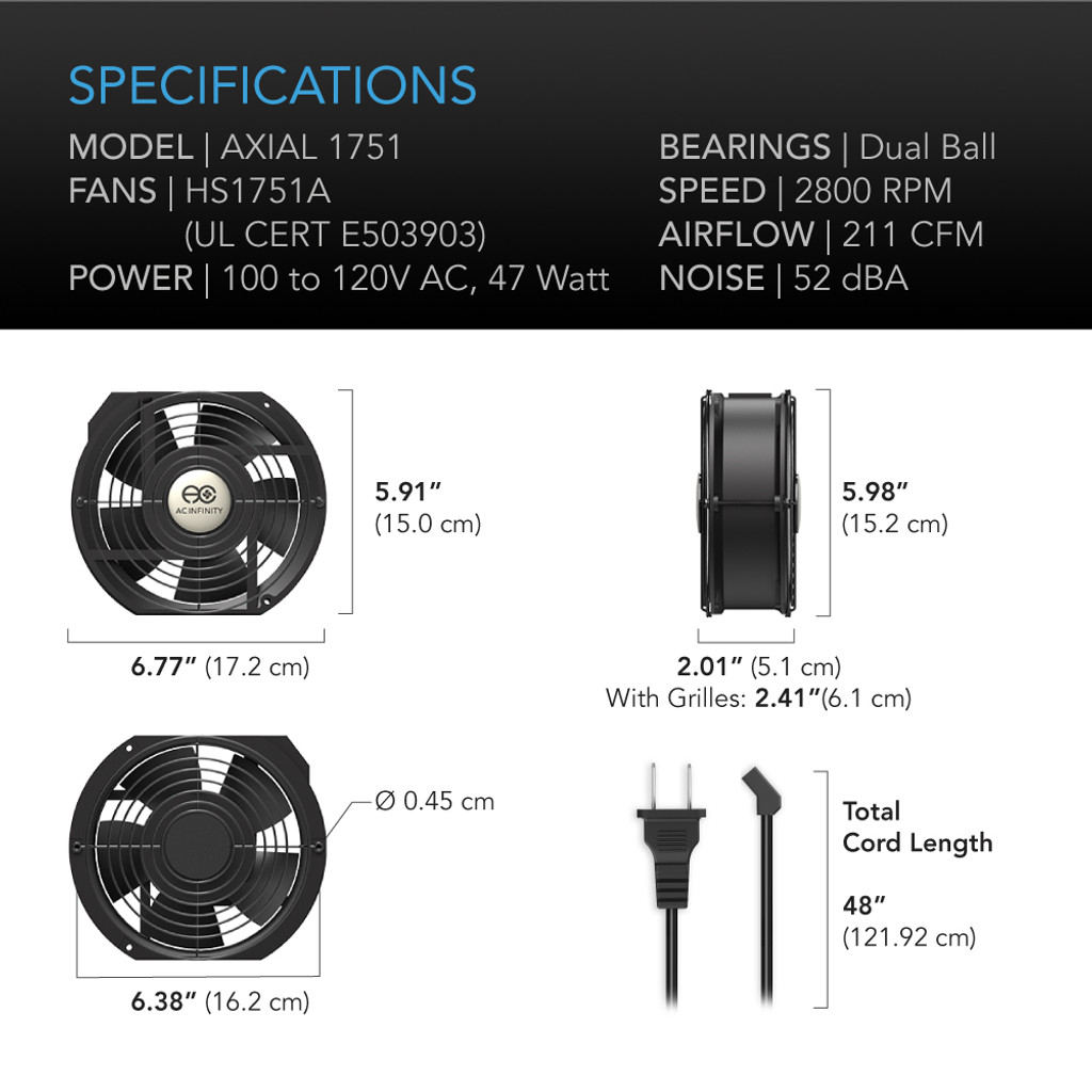 172mm ac axial muffin cooling fan