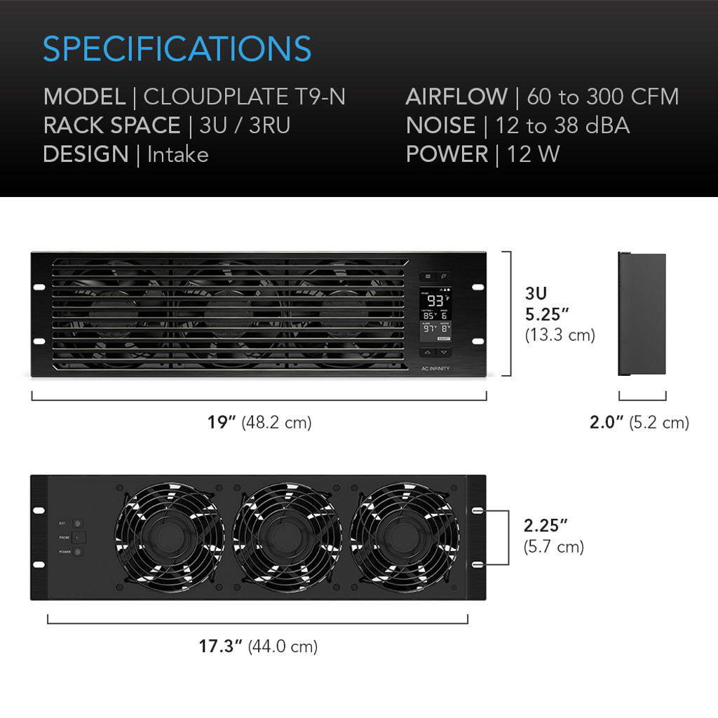 Quiet Rack Mount Fan 3U