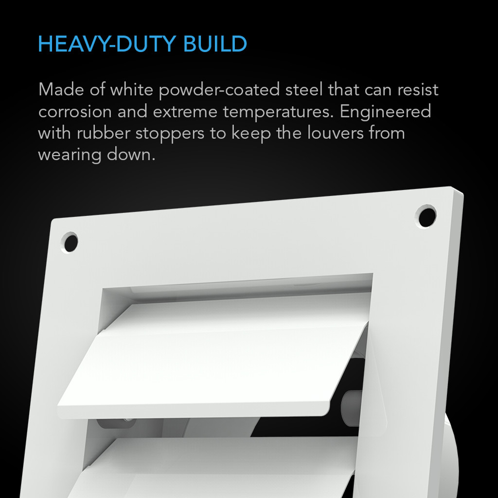 Outdoor Louver Gable Vent Hood Wall Mount Duct Shutter