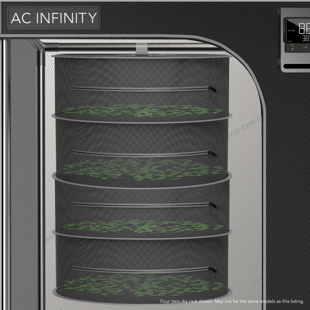 AC Infinity Herb Drying Rack, Multi-Tier Hanging Mesh Net for Plants, Seeds, and Buds in Indoor Grow Tents Closets Hydroponics