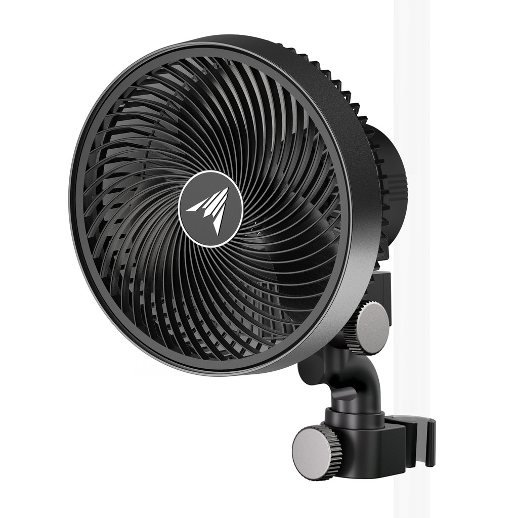 Grow Tent Clip Fan with Redesigned Long-Life EC Motor, Custom 10 Dynamic Wind Speeds, Weatherproof IP-54, Quiet Operation for Hydroponics Circulation Cooling