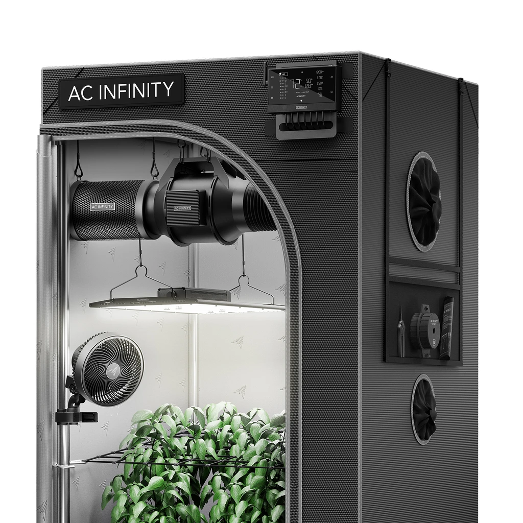 Complete Grow Tent Kit with Fan Filter Ducting Combo, 6” Clip Fan, Full Spectrum LED Grow Light Board