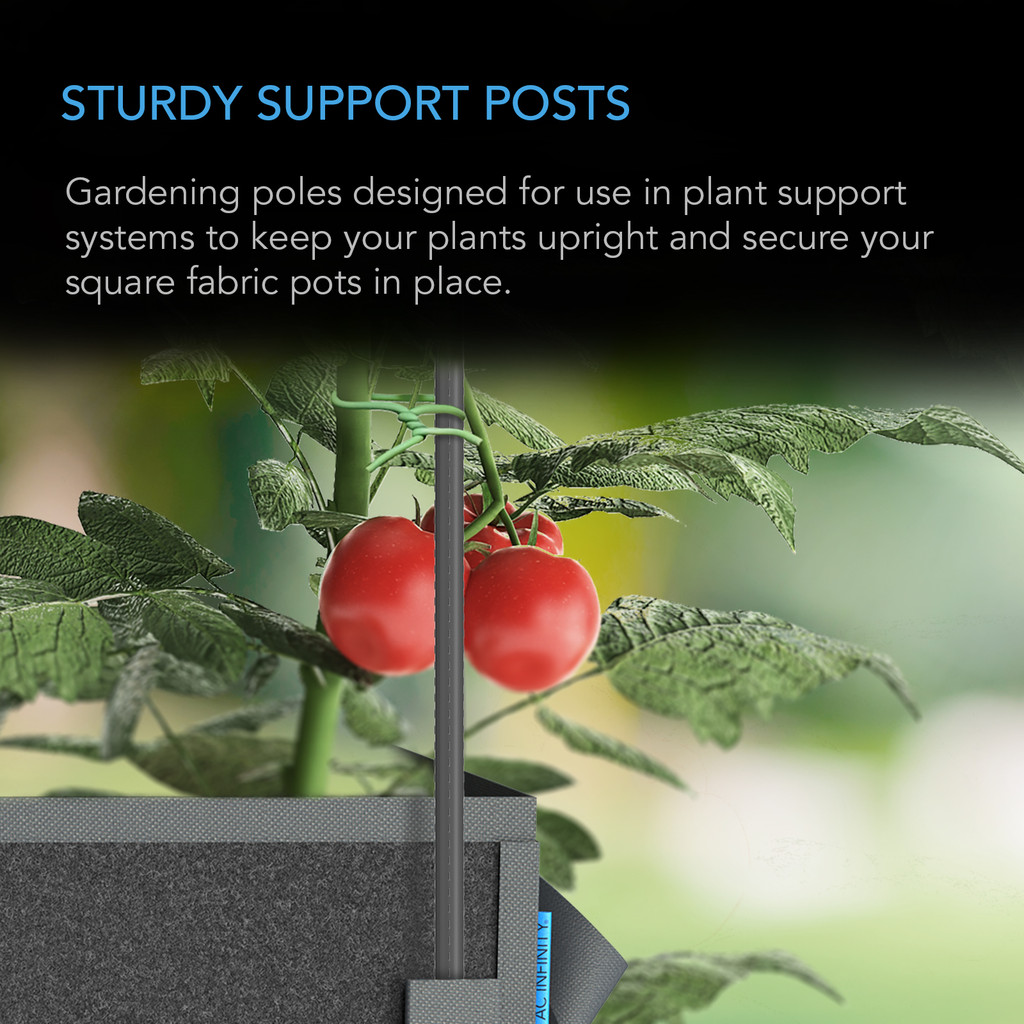 Sturdy Metal Support Sticks with Protective Plastic Coating, 25-Pack for Tomatoes, Trees, and Vines in Gardening Hydroponics