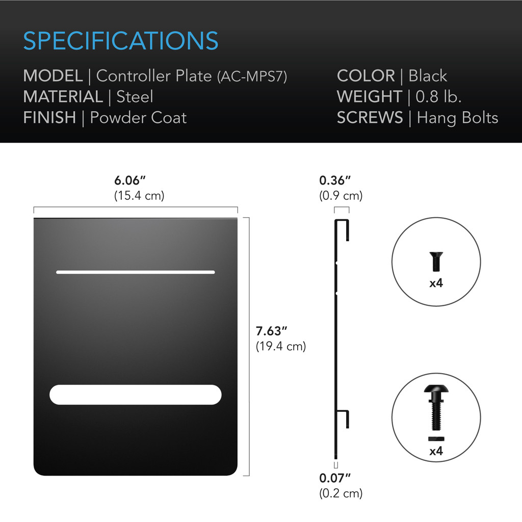 Powder Coat Black Steel Platform for Controller Mounting and Lightproof Cable Management, Fit for CLOUDLAB Advance Grow Tents 