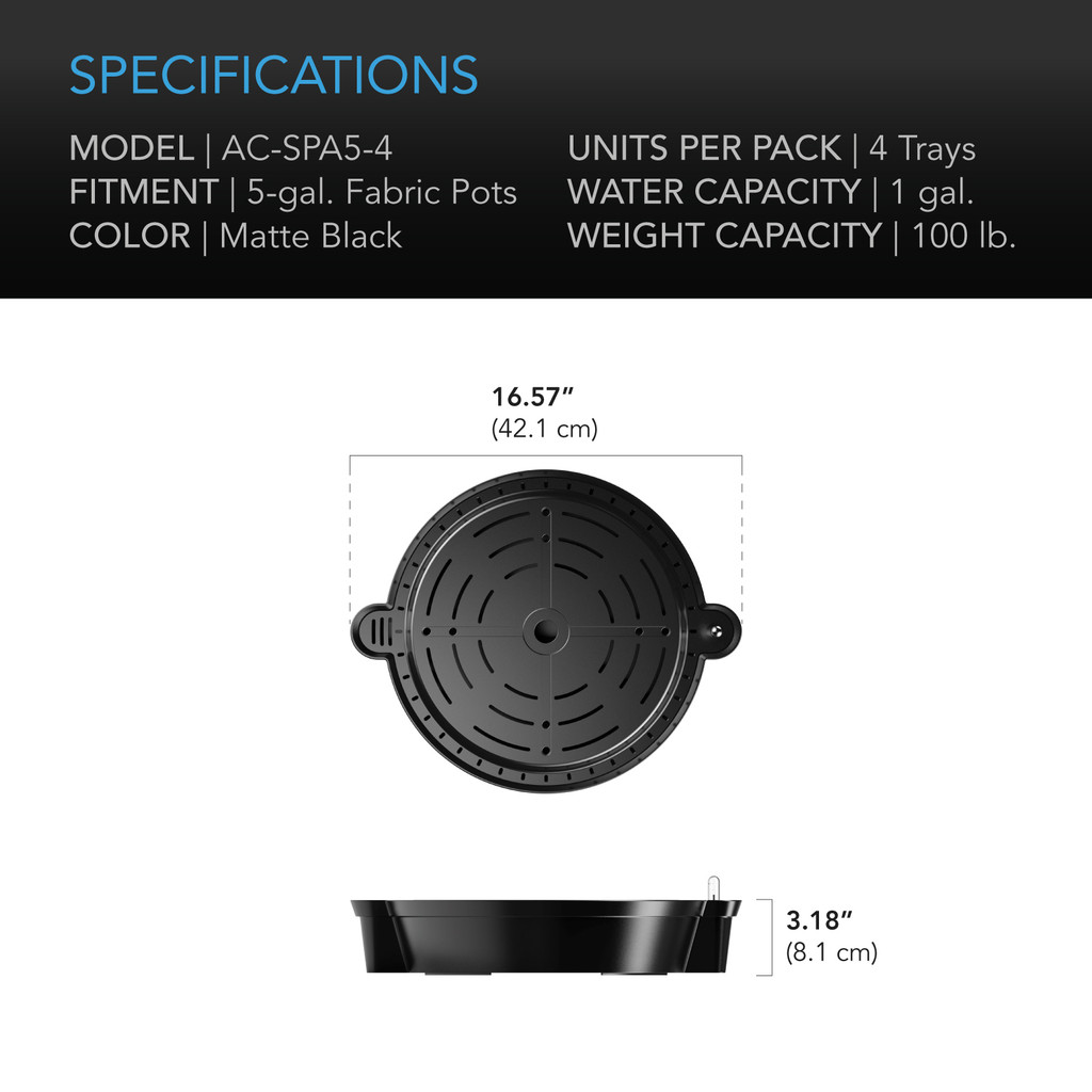 Auto-Irrigation Water Delivery System with Reservoir Meter, Elevated Plant Saucers For Use in Indoor Grow Tents, Greenhouses, and Outdoor Gardens