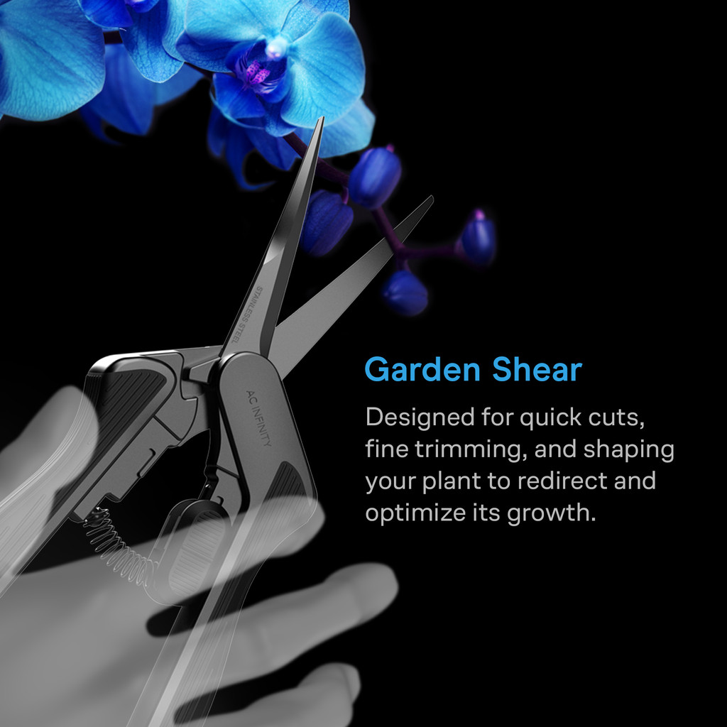 Lightweight Ergonomic Design, Curved Precision Blades with Nonstick Teflon Coating for Gardening, Hydroponics, Grow Tents