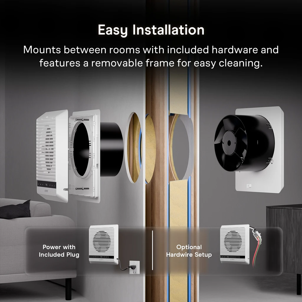 Quiet In-Wall Vent Fan for Workshops, Laundry Rooms, Kitchens and Bathrooms