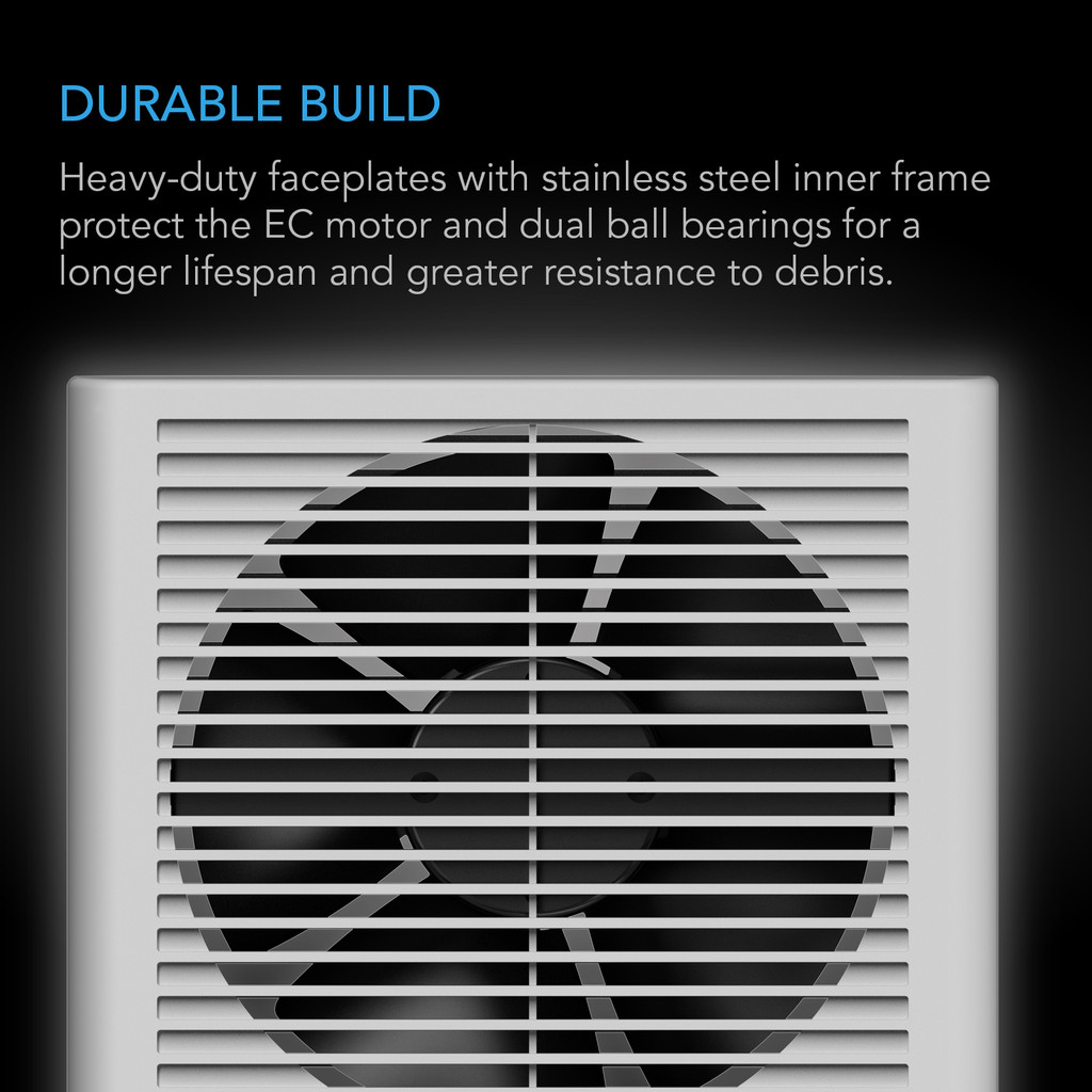 Quiet In-Wall Vent Fan for Workshops, Laundry Rooms, Kitchens and Bathrooms