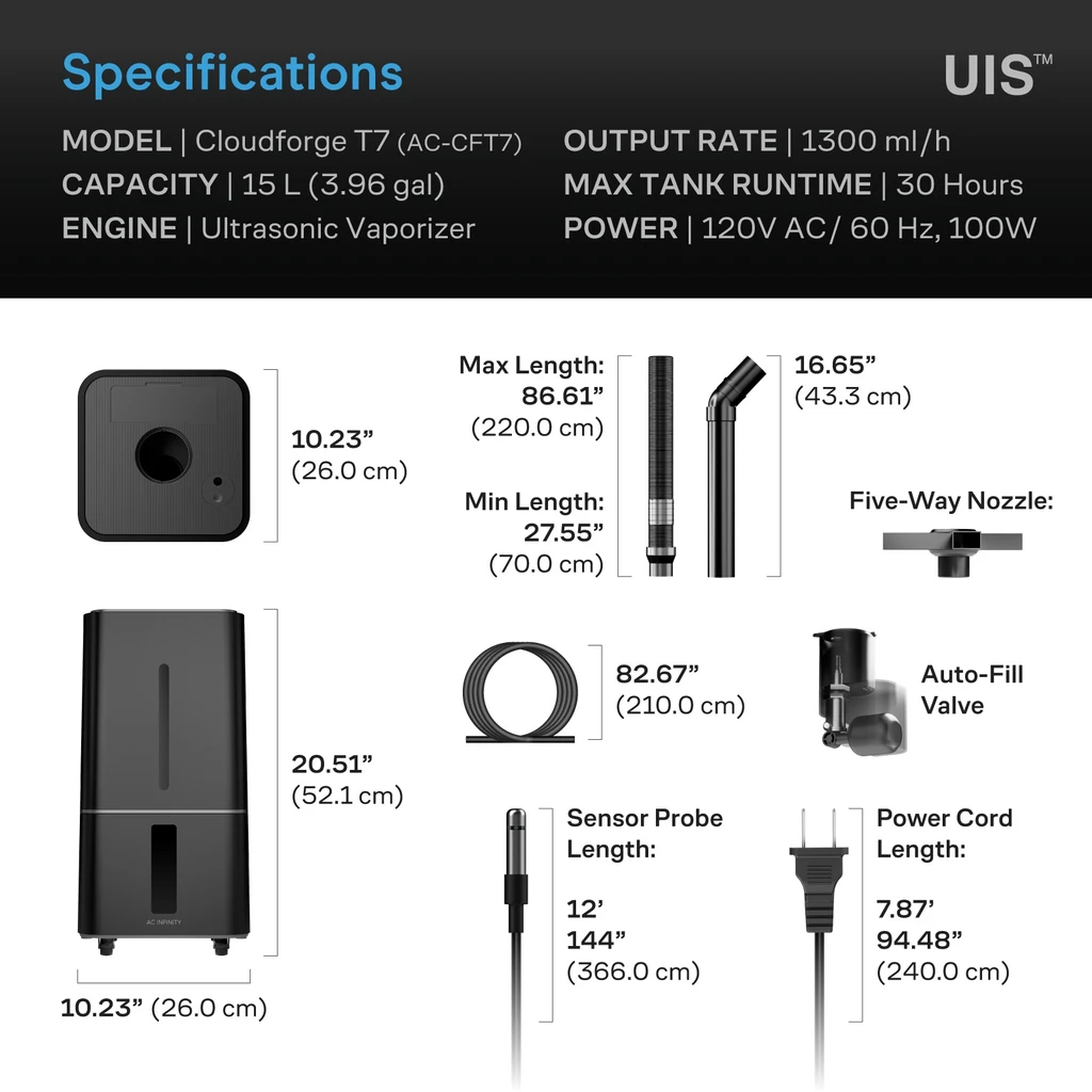VPD Controls, 10-Level Precision Vaporizer, AI Programming, Extendable Hose, Flexible & Fixed Targeting Pipe, Five-Way Nozzle