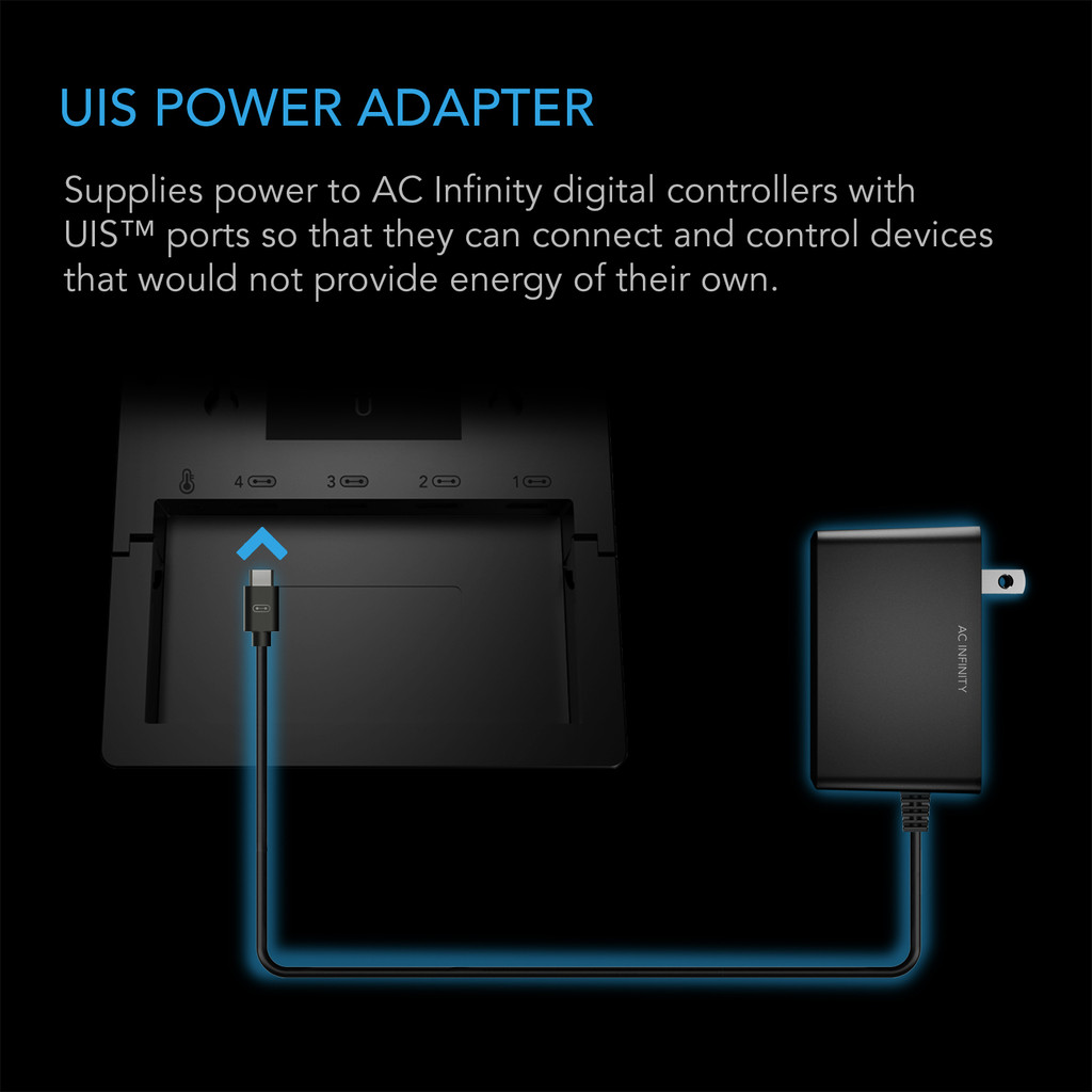 Outlet Plug with Charger Cable Cord for UIS Digital Controllers