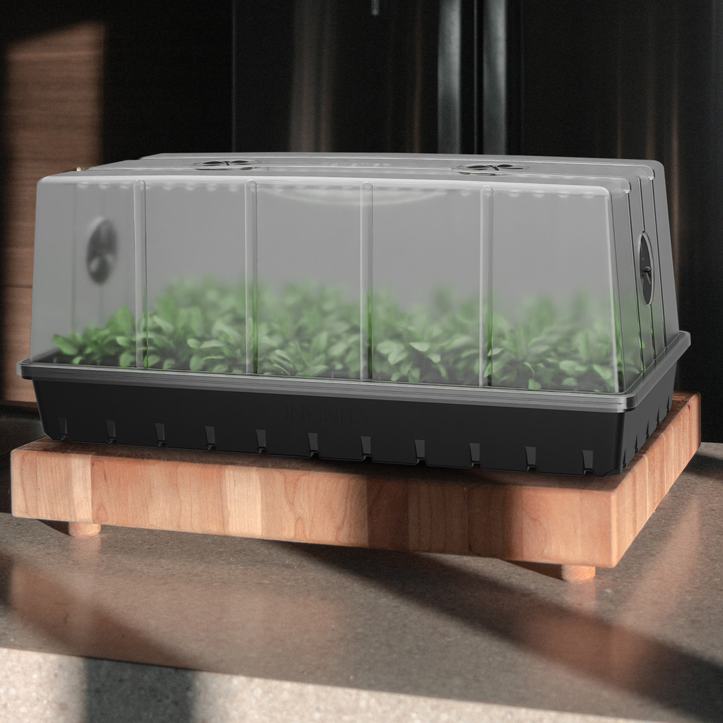 Germination Kit with Sturdy Drip Tray, 6x12 Cell Seedling Tray for Seed Starting, Propagation, Cloning Plants