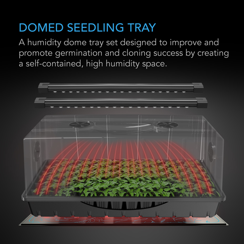 Germination Kit with Sturdy Drip Tray, 6x12 Cell Seedling Tray for Seed Starting, Propagation, Cloning Plants