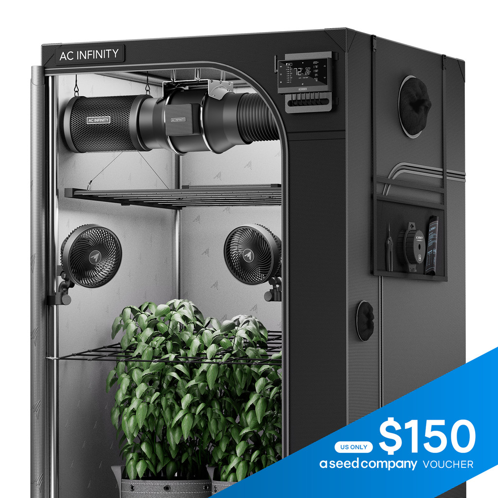 4-Plant Kit w/ Wifi App, Includes Dynamic Self Learning AI Controller, LM301H EVO LED Lighting, 2000D Mylar Tent w/ Lab-Tested Reflectivity, Largest Zippered Window