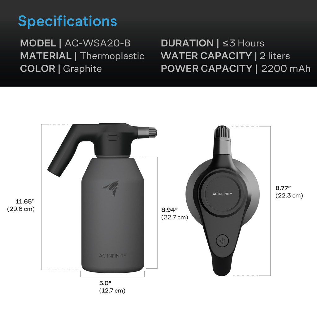 Portable Electric Spray Bottle, USB Rechargeable with Adjustable Nozzle Spout for Plants Fertilizing Gardening Pesticides and Cleaning 