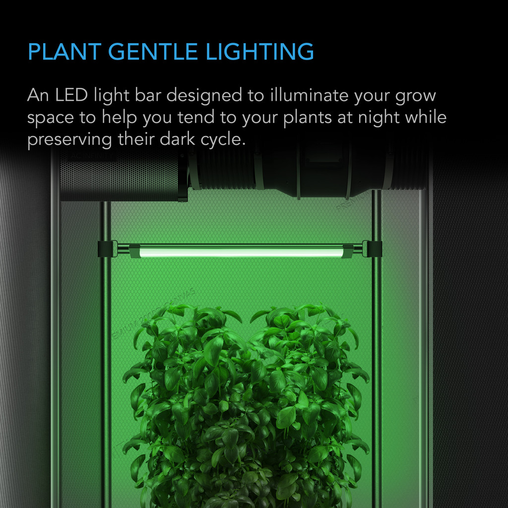 Plant Gentle Green LED Work Light Bar 16”, Timer Controller Dimmer, for Indoor Plants, Grow Tents, and Grow Rooms