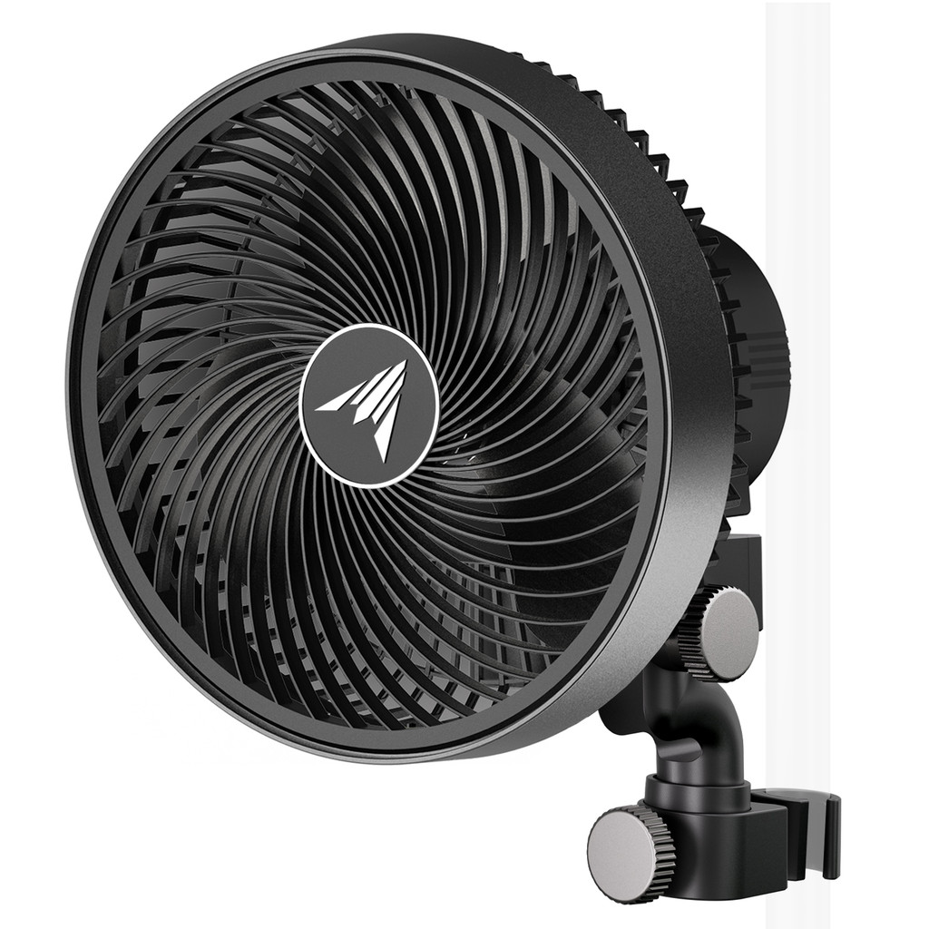 Grow Tent Clip Fan with Redesigned Long-Life EC Motor, Custom 10 Dynamic Wind Speeds, Weatherproof IP-54, Quiet Operation for Hydroponics Circulation Cooling