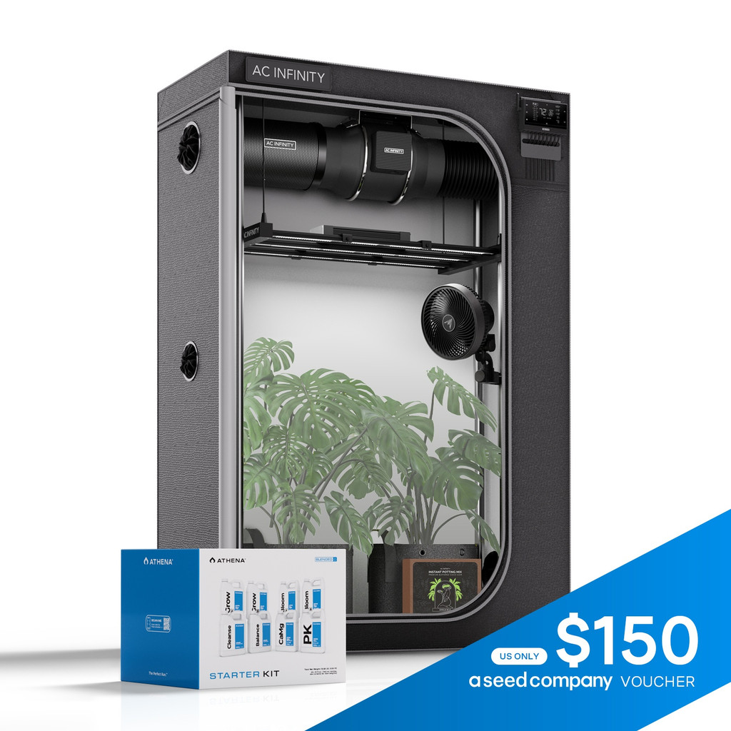 Complete 2-Plant Grow Tent System with Dynamic Learning AI Control and Athena® Blended Starter Kit