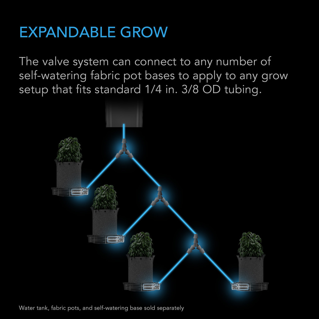 Gravity-Powered with Large Float Valve, Expandable Design, Secure Leak-Proof Seal, 3/8" OD Tubing for Hydroponics & Grow Setups