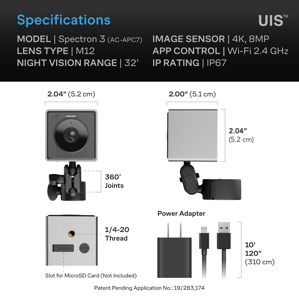 SPECTRON 3, AI-Powered Grow Camera 4K, Advanced Plant Health and Growth Monitoring