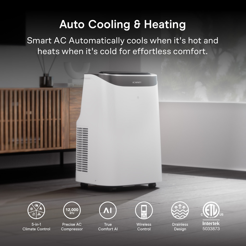 Auto Heating and Cooling, Portable, 48 DB Quiet, Drainage-Free, App / Voice / Remote Control
