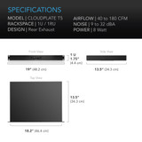 Quiet Rack Mount Fan 1U