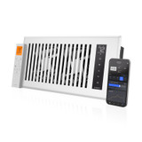 AIRTAP T4 White, Register Booster Fan for 4” x 10” Register Holes, Improves Heating & Cooling from AC Vents, with 10-Level Speeds and Bluetooth Integrated App Control