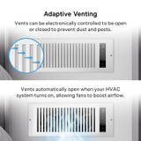 Bluetooth Register Booster Fan for 4” x 12” Register Holes, Improves Heating & Cooling from AC Vents, with 10-Speed Control and Bluetooth Integrated App Control