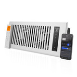 Bluetooth Register Booster Fan for 4” x 12” Register Holes, Improves Heating & Cooling from AC Vents, with 10-Speed Control and Bluetooth Integrated App Control