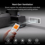 AIRTAP T6, Smart Register Booster Fan 6" x 12" White