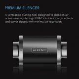 Inline Duct Silencer 8" Aluminum Noise Reduction Muffler