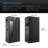 2-in-1 Grow Tent for Indoor Plant Growing, 2000D Oxford Canvas, 36" x 24" x 72"