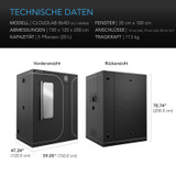 2-in-1 Grow Tent for Indoor Plant Growing, 2000D Oxford Canvas, 60" x 48" x 80"