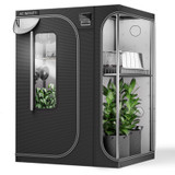 2-in-1 Grow Tent for Indoor Plant Growing, 2000D Oxford Canvas, 60" x 48" x 80"