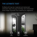 2-in-1 Grow Tent for Indoor Plant Growing, 2000D Oxford Canvas, 60" x 48" x 80"