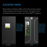 2-in-1 Grow Tent for Indoor Plant Growing, 2000D Oxford Canvas, 60" x 48" x 80"