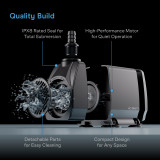 850 GPH Submersible Water Pump (3218 L/H, 36W), Ultra Quiet Fountain Pump with 10 ft. High Lift, 5 ft. Power Cord, for Fish Tanks, Aquariums, Fountains, Statuaries, Ponds, Pools, Hydroponics