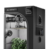 1-Plant Kit w/ Self-Learning AI Controller, Dynamic Airflow & LM301H LED Lighting Control, 2000D Mylar Tent w/ Lab-Tested Reflectivity, Largest Zippered Window