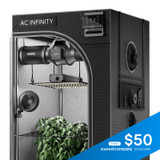 Complete Grow Tent Kit with Fan Filter Ducting Combo, 6” Clip Fan, Full Spectrum LED Grow Light Board