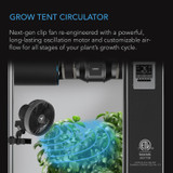 Complete Grow Tent Kit with Fan Filter Ducting Combo, 6” Clip Fan, Full Spectrum LED Grow Light Board