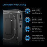 Complete Grow Tent Kit with Fan Filter Ducting Combo, 6” Clip Fan, Full Spectrum LED Grow Light Board