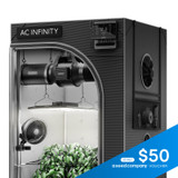 AI Grow Tent System 2x4, Integrated Controls with Dynamic AI, 2-Plant Kit