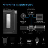Complete Grow Tent Kit with Fan Filter Ducting Combo, 6” Clip Fan, Full Spectrum LED Grow Light Board