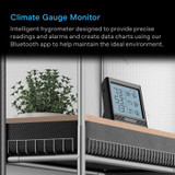 Bluetooth Smart Hygrometer with Digital VPD Temperature Humidity LCD Display and Remote App Monitor, Climate Gauge Thermometer and Thermalloy Probe for Basements, Guitar Rooms, Grow Tents and Greenhouses